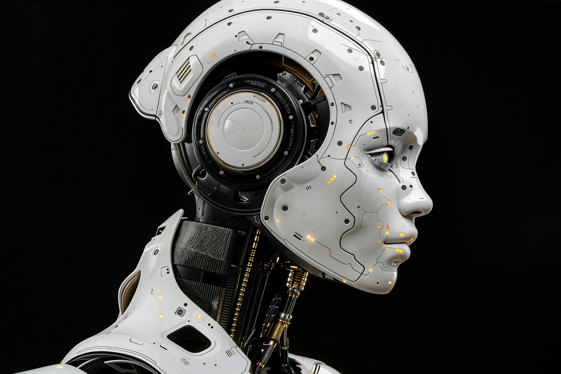 A compact research robot operating inside an engineering laboratory
